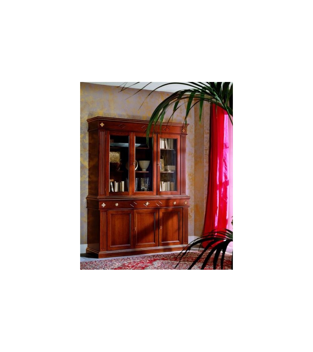 Cristalliera classica tre porte tre cassetti - VDE805 - 1 - Credenze