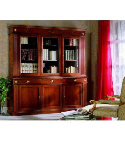 Cristalliera classica tre porte larghe - VDE809 - 1 - Credenze