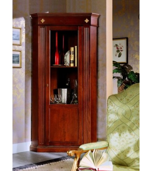 Vetrina classica angolo una porta - VDE813 - 1 - Vetrine
