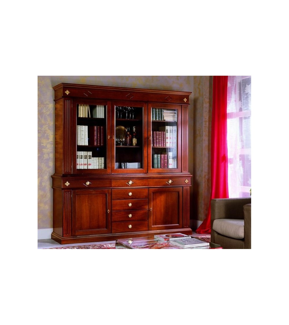 Cristalliera classica c/base due porte sette cassetti - VDE830 - 1 - Credenze
