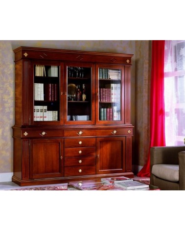 Cristalliera classica c/base due porte sette cassetti - VDE830 - 1 - Credenze