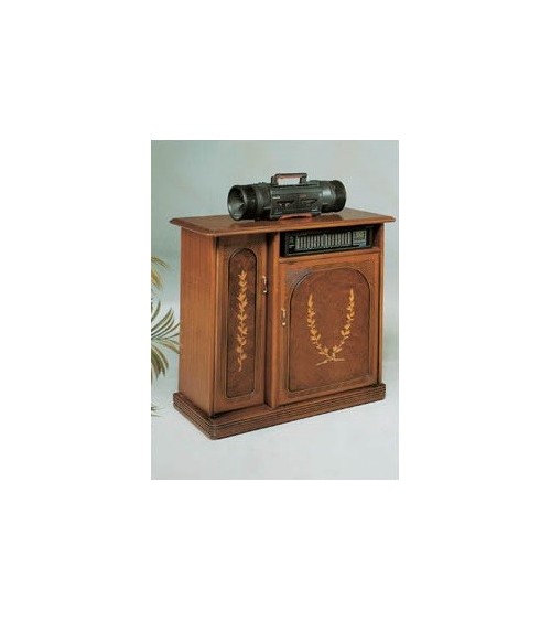 Porta-stereo classico radica intarsio due porte - M103 - 1 - Porta TV