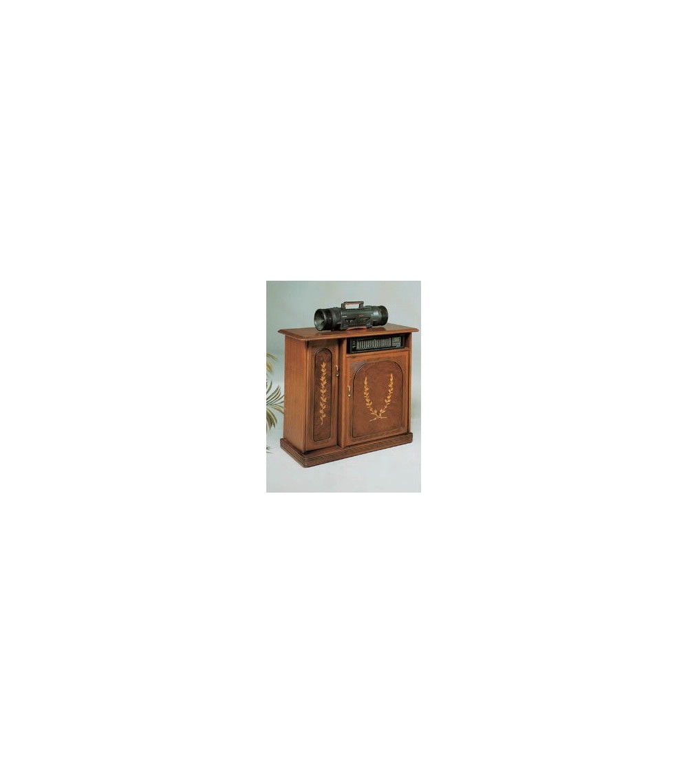 Porta-stereo classico radica intarsio due porte - M103 - 1 - Porta TV