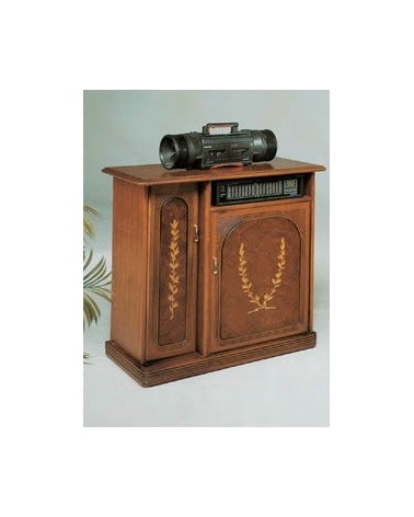 Porta-stereo classico radica intarsio due porte - M103 - 1 - Porta TV