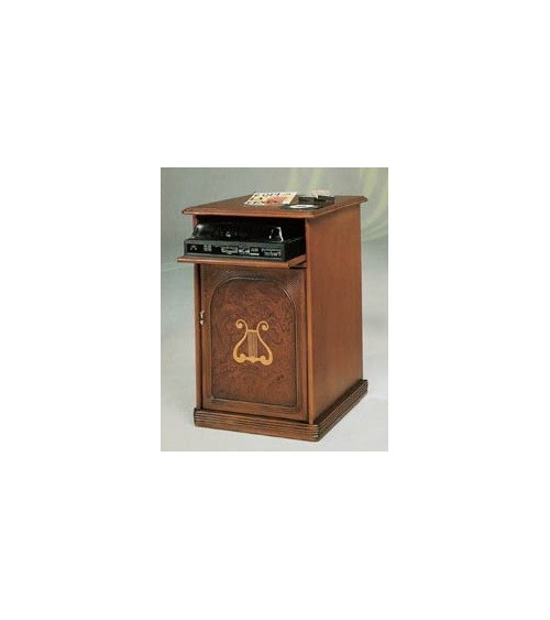 Portatelefono classico radica intarsio Arpa una porta - M405 - 1 - Porta TV