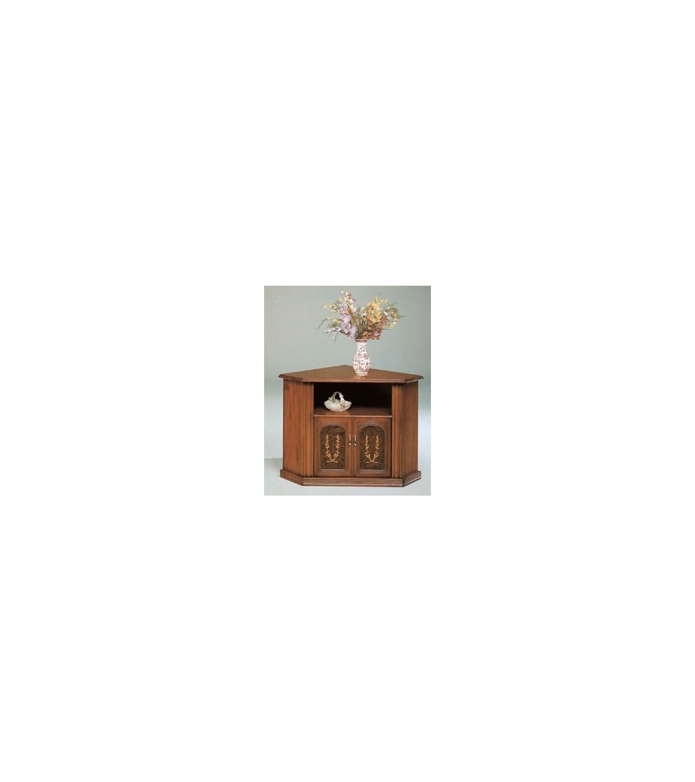 Porta-TV classico angolo radica/intarsio due porte - M703 - 1 - Porta TV