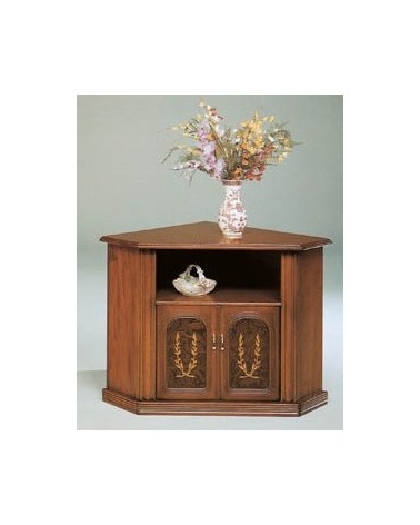 Porta-TV classico angolo radica/intarsio due porte - M703 - 1 - Porta TV