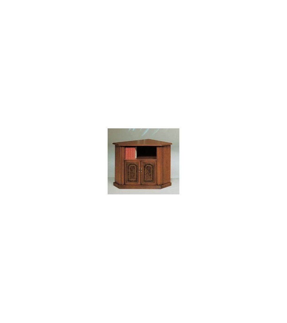 Porta-TV classico angolo radica/filetto due porte - M704 - 1 - Porta TV
