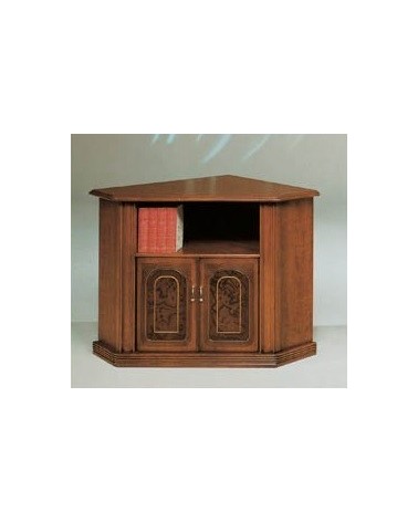 Porta-TV classico angolo radica/filetto due porte - M704 - 1 - Porta TV