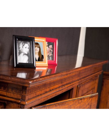 Credenzone classico in legno massello noce asiatico con intarsi e finitura gommalacca - BA2 - 2 - Credenze