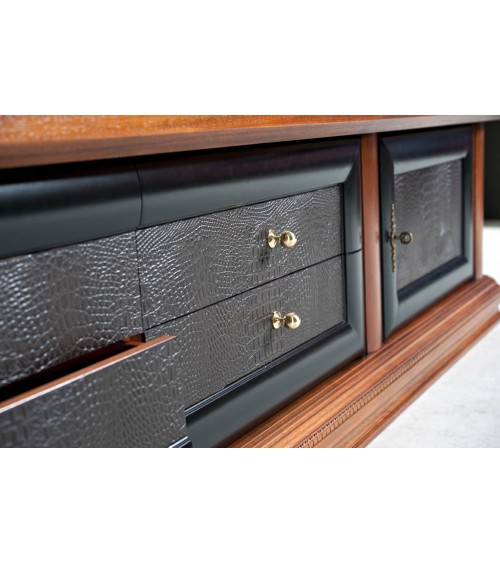 Base porta-TV classica spalla larga - porte c/pann. Pelle - AS15 - 2 - Porta TV