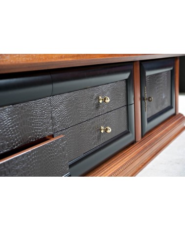 Base porta-TV classica spalla larga - porte c/pann. Pelle - AS15 - 2 - Porta TV