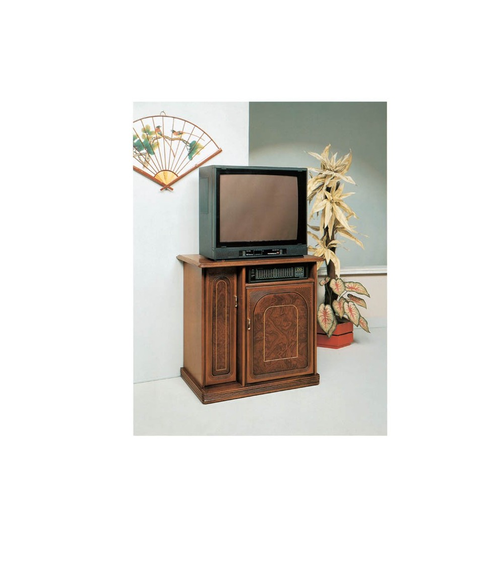 Porta-stereo classico radica/filetto due porte - M104 - 1 - Porta TV
