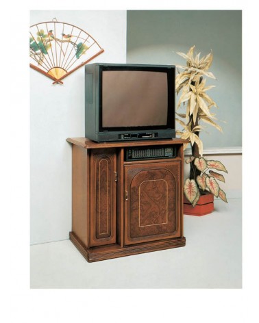Porta-stereo classico radica/filetto due porte - M104 - 1 - Porta TV