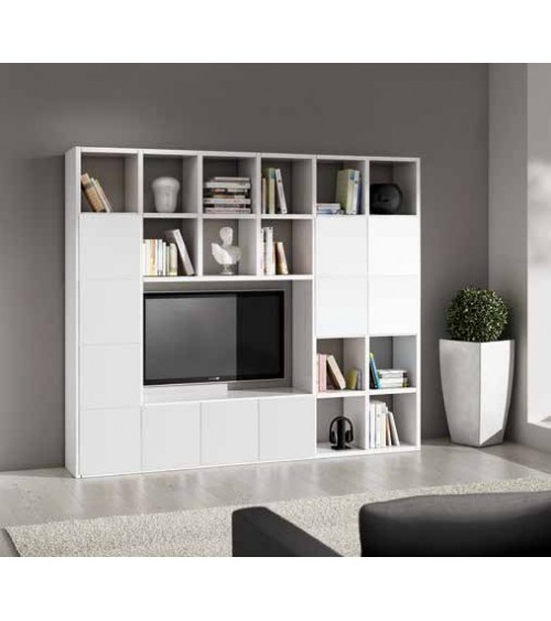 Set 2 antine bianco frassino - T599 - 7 - Pareti attrezzate