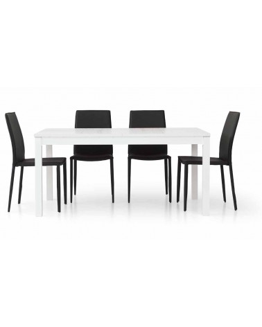 Tavolo bianco frassinato 160x90 + 2 allunghe 43 - T553 - 1 - Tavoli