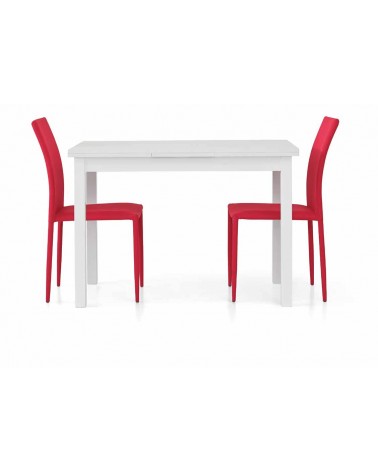 Tavolo bianco frassinato 110x70 + 2 allunghe 40 - T558 - 1 - Tavoli