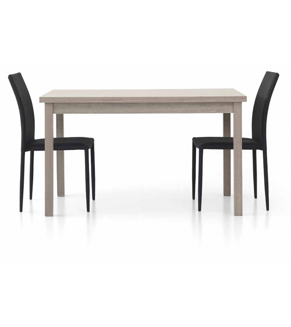 Tavolo rovere grigio 130x80 + 2 allunghe 40 - T564 - 1 - Tavoli