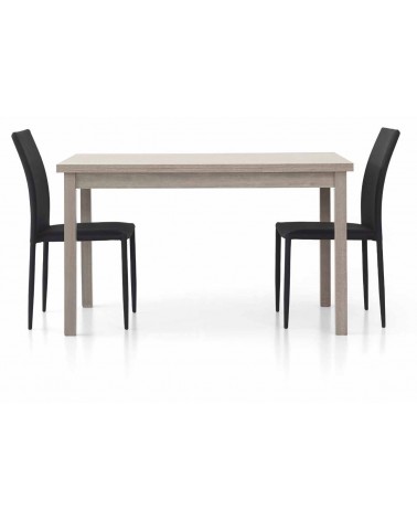 Tavolo rovere grigio 130x80 + 2 allunghe 40 - T564 - 1 - Tavoli