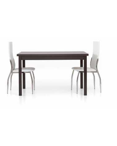 Tavolo rovere moro wenge 130x80 + 2 allunghe 40 - T565 - 1 - Tavoli