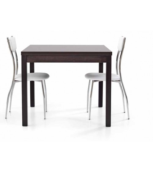 Tavolo rovere moro wenge 90x90 a libro - T567 - 1 - Tavoli