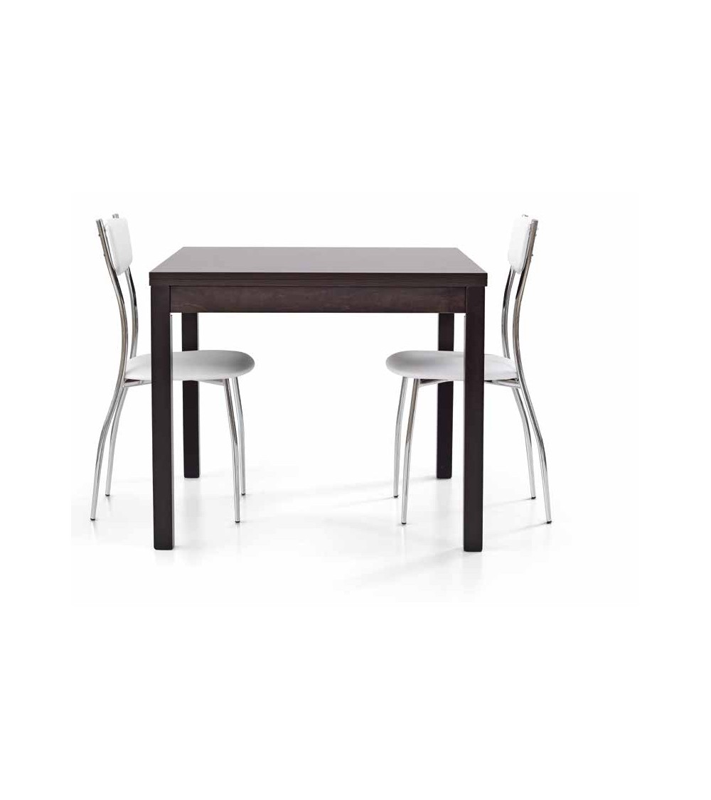 Tavolo rovere moro wenge 90x90 a libro - T567 - 1 - Tavoli