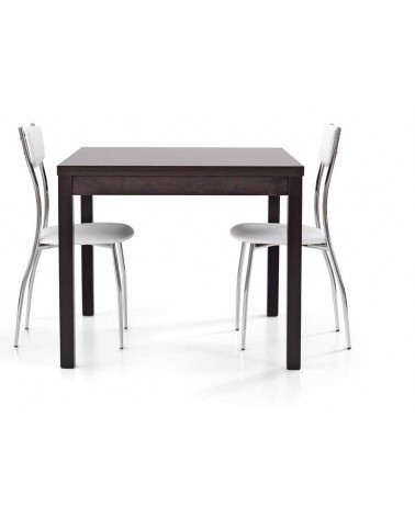Tavolo rovere moro wenge 90x90 a libro - T567 - 1 - Tavoli