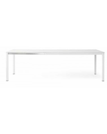 Tavolo bianco frassinato 160x90 + 2 allunghe 50 con struttura metallo - T605 - 1 - Tavoli