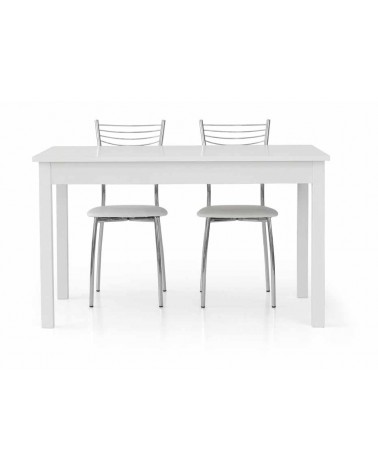 Tavolo bianco frassinato 140x90 + 1 allunghe 60 - T609 - 1 - Tavoli