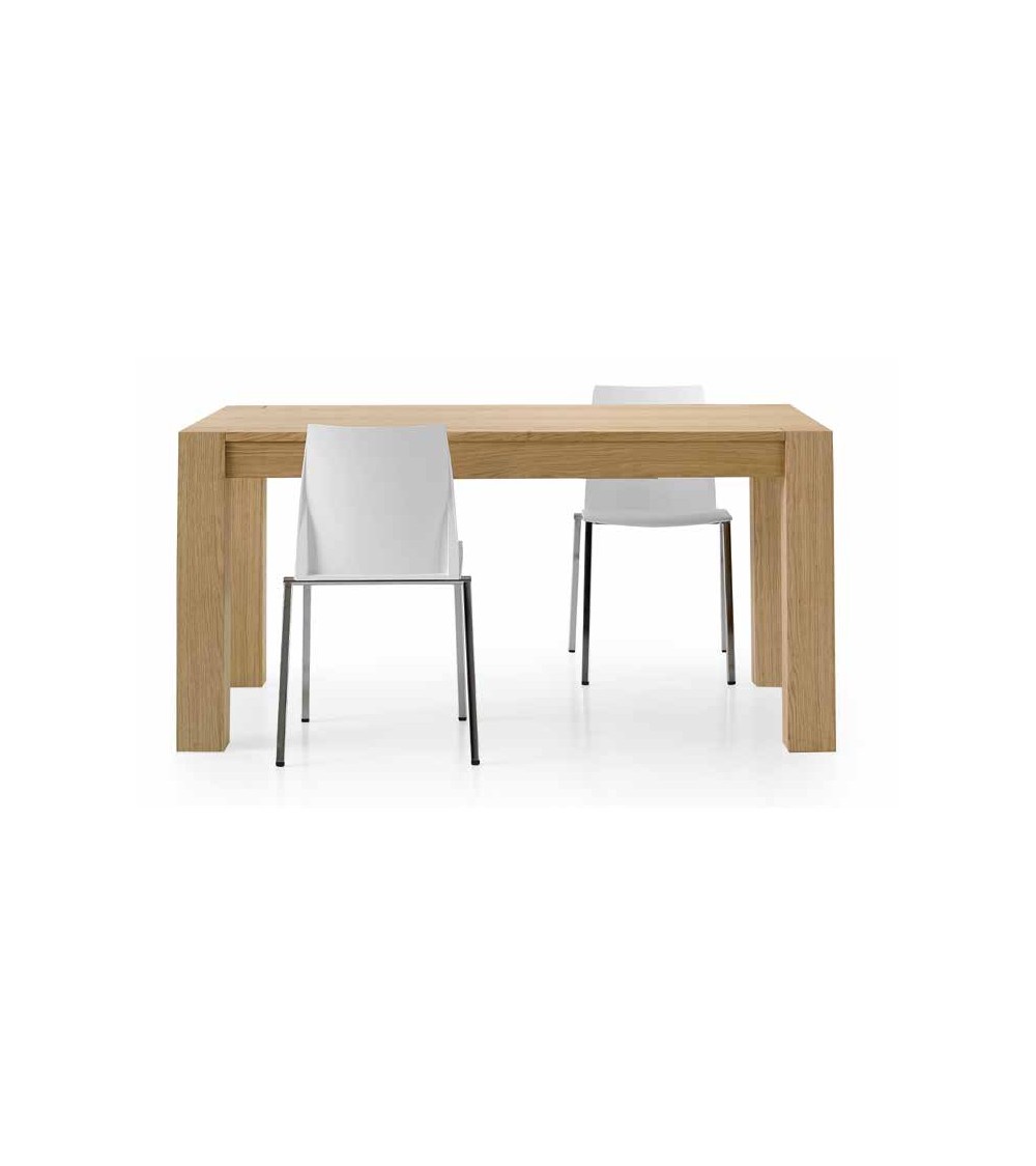 Tavolo rovere naturale spazzolato 160x90 2 allunghe 50 - T633 - 1 - Tavoli