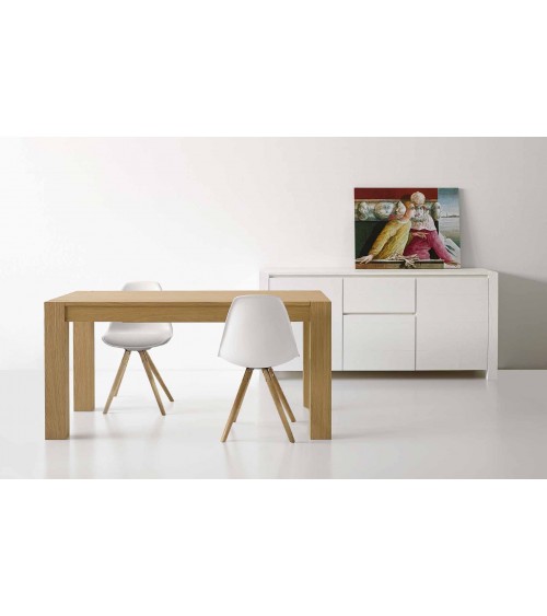 Tavolo rovere naturale spazzolato 160x90 2 allunghe 50 - T633 - 4 - Tavoli