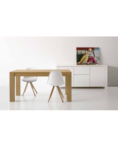 Tavolo rovere naturale spazzolato 160x90 2 allunghe 50 - T633 - 4 - Tavoli