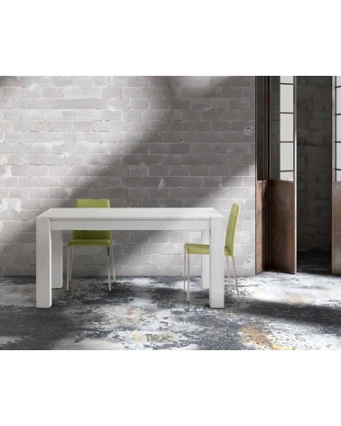 Tavolo abete bianco spazzolato 160x90 2 allunghe 50 - T643 - 1 - Tavoli