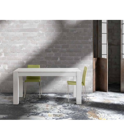 Tavolo abete bianco spazzolato 180x90 2 allunghe 50 - T644 - 1 - Tavoli