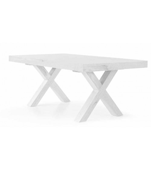 Tavolo bianco consumato 180x100 2 allunghe 50 - T655 - 1 - Tavoli