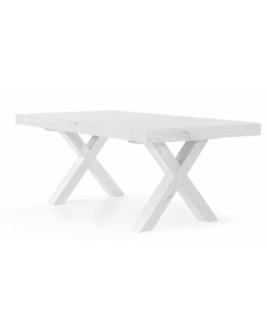 Tavolo bianco consumato 180x100 2 allunghe 50 - T655 - 1 - Tavoli
