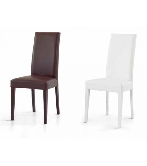 Sedia ecopelle bianca - T577 - 1 - Sedie