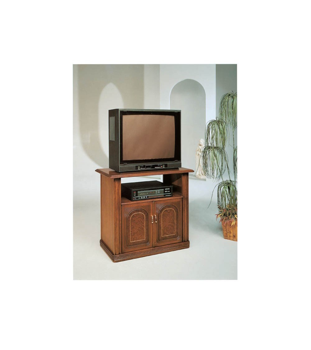 Porta TV classico bifacciale radica filetto due porte - M604 - 1 - Porta TV