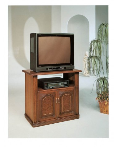 Porta TV classico bifacciale radica filetto due porte - M604 - 1 - Porta TV