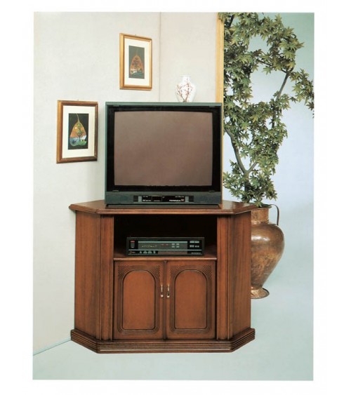 Porta-TV classico angolo noce due porte - M701 - 1 - Porta TV