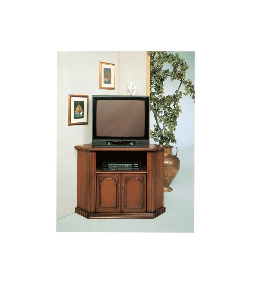 Porta-TV classico angolo noce due porte - M701 - 1 - Porta TV
