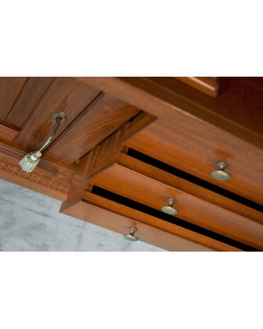 Parete classica cappello curvo con porte diamantate  - alzate laterali c/porte basse e pensile centr. picc. - AS8 - 4 - Pareti a