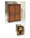 Armadio porta-TV/porta-stereo classico noce quattro porte