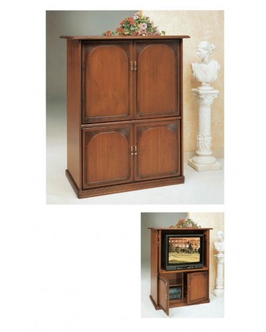 Armadio porta-TV/porta-stereo classico noce quattro porte - M801 - 1 - Armadi