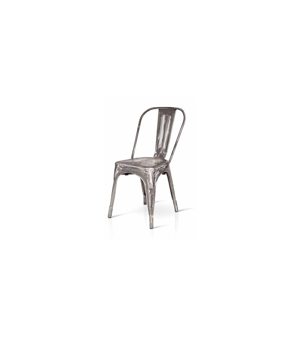 Set 4 Sedie Industrial in metallo grigio - T783 - 1 - Home page
