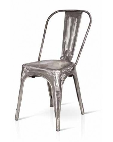 Set 4 Sedie Industrial in metallo grigio - T783 - 1 - Home page