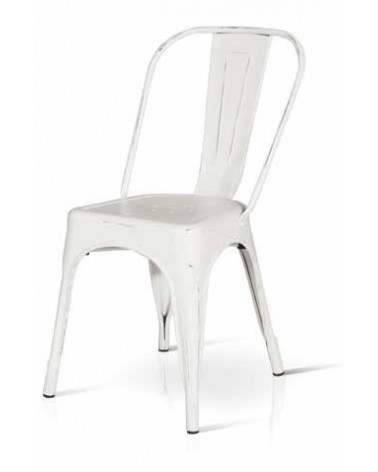 Set 4 Sedie Industrial in metallo bianco - T782 - 1 - Home page