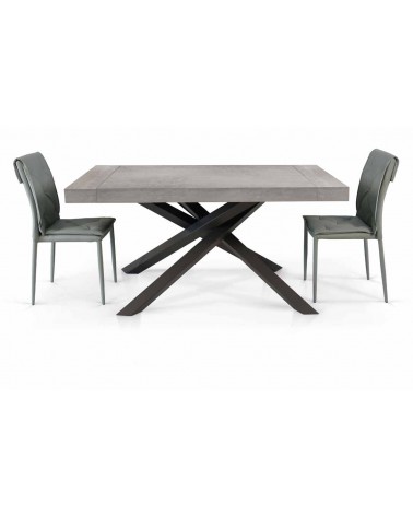 Tavolo nobilitato finitura beton ﾖ 180x100 2 all. cm.50 - T1614 - 1 - Tavoli