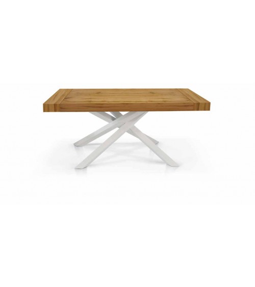 Tavolo nobilitato finitura rovere nodato ﾖ 180x100 2 all. cm.50 - T1617 - 1 - Tavoli