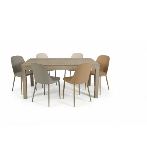 Tavolo nobilitato finitura frassino ﾖ 180x90 4 all. cm.43 - T1628 - 1 - Tavoli